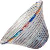 Centrotavola Svasato "Arlecchino" in Vetro di Murano con Filigrana Multicolore Ø -26