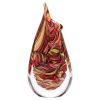 Vaso Azram  Vaso in Vetro di Murano Originale Petalo Bianco - Centrotavola di Lusso per Arredamento H 32 cm