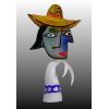 Testa su mano con cappello COD B/87-C