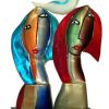 Doppia testa decorazione oro con uccello in testa COD B/335