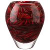 Vaso "Dalia" in Vetro di Murano Originale –  Petalo Rosso e Avventurina H19