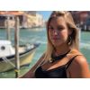 Collana e orecchini soffiati nero oro in vetro di Murano COD N-23