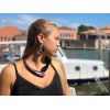 Collana e orecchini soffiati in vetro di Murano COD N-20