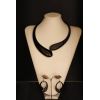 Collana e orecchini soffiati in vetro di Murano COD N-29