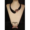 Collana e orecchini soffiati in vetro di Murano COD N-30