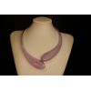 Collana soffiata rosa in vetro di Murano COD N-25