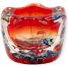 Vaso in Vetro di Murano Sommerso "Barriera Corallina Rossa" H-19cm