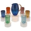 Set- 6 Bicchieri + Caraffa Vetro di Murano Artigianale "Spiral Tumblers"