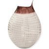 Vaso Reticello d'Autore in Vetro di Murano "Ametista Ovoidale"  H - 38
