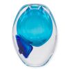 Vaso Decorativo "Oceano Limpido" in Vetro Soffiato Sommerso H-23 cm