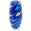 Vaso "Piuma di Laguna" in Autentico Vetro di Murano – Lavorazione Fenicia e Avventurina H-27 cm