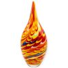 Vaso Scultura "Fiamma Fenicia" in Vetro di Murano Soffiato – Decoro Fenicio H-50 cm