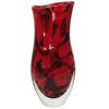 Vaso Imponente in Vetro di Murano "Petalo" Rosso Rubino - H 46 cm