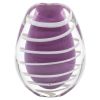 Vaso Murano "Iris" – Vetro Sommerso Ametista e Spirale Bianca H-24