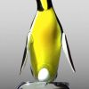 Scultura in vetro di Murano PINGUINO CON UOVO