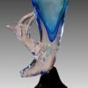 Vaso artistico in vetro di Murano testa di cervo