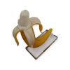 Scultura Banana su Base di Cristallo – Collezione Frutta d'Arte Original Murano Glass
