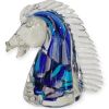 Scultura Artistica Testa di Cavallo Petalo Blu - Original Murano Glass Massiccio