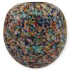 Vaso "Globo Arlecchino" in Vetro di Murano – Pezzo Unico con Avventurina, H 25cm