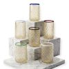Linea "Serenissima" – Set 6 Bicchieri in Vetro di Murano con Foglia d'Argento (370ml)