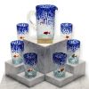 Abisso Marino – Servizio da Tavola in Vetro di Murano (Caraffa + 6 Bicchieri)
