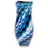 Vaso "Vortice di Luce" in Vetro di Murano – Motivo Piumato H-47 cm