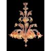Lampadario Veneziano 6 Luci Cristallo Decoro Rosa e Oro Celia