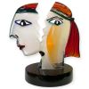 Scultura Vetro Murano Omaggio a Picasso Testa "Rottura" H45cm | Pezzo Unico d'Arte COD B/299